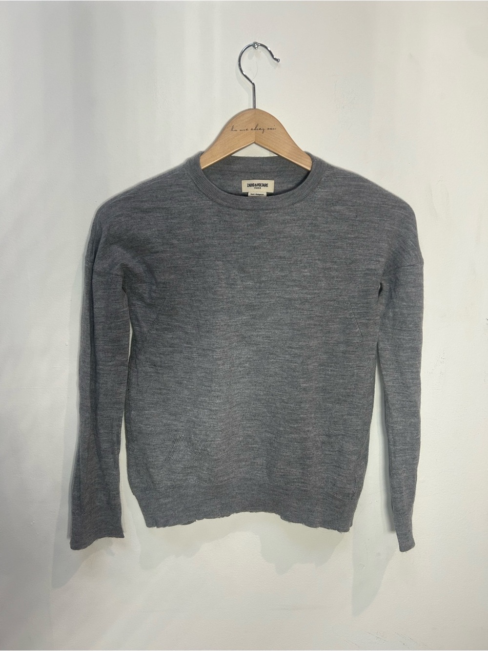 Zadig & Voltaire Men's Gray Crewneck Sweater